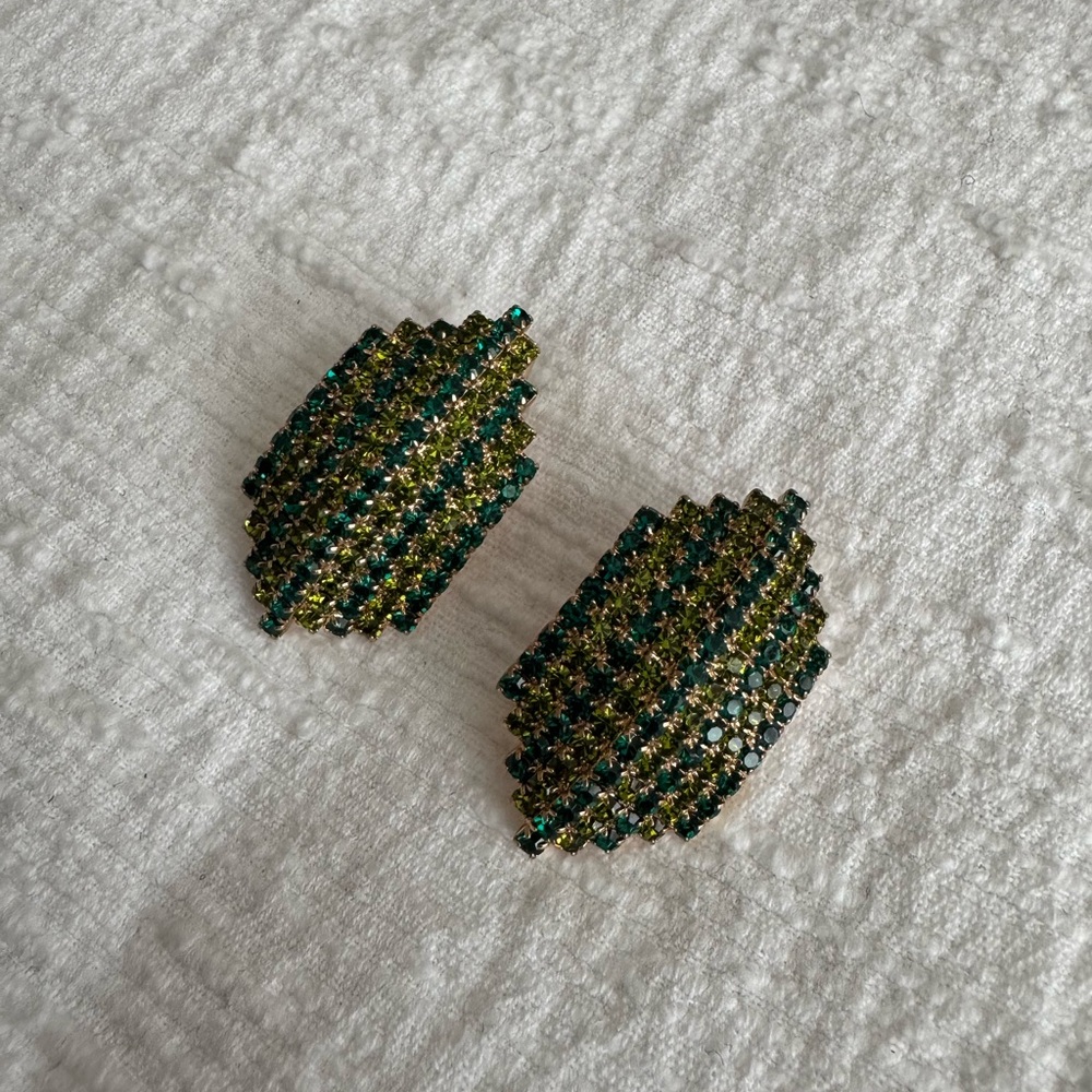 Club Monaco Green & Gold Earrings